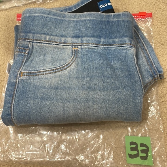 Old Navy NWT! Women'S In Tall Blue Mid-Rise Rockstar Super Skinny Jeggings - Picture 15 of 15